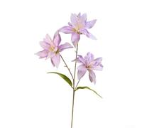Honseadek Simulation 3 Small Lily Artificial Flowers for Wedding and Home Decor - Realistic Plastic Floral Arrangement with Lifelike Appearance, 65cm Height(purple)