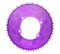 Honseadek Single Chainring for Road For Bike BCD110mm 4 Bolt with 3mm Offset Narrow Wide Teeth Compatible with R7000 to R9200 RX510 Aluminium For CNC Anodized Purple(46T)
