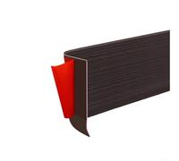 Honseadek Soft PVC Skirting Board 3 Meters Length - Waterproof Plastic Wall Baseboard with Integrated L-Edge Design for Home Renovation Projects(Brown)