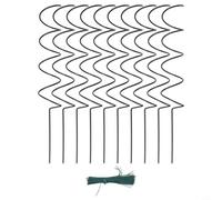 Honseadek Spiral Plant Stake for Tomato Plants - 43 cm Iron Vertical Support with 12 cm Green Tie Line, Space-Efficient & Reusable Climbing Vegetable Aid(C)