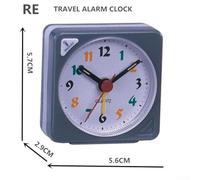 Honseadek Square Mini Alarm Clock with Jumping Second Hand for Tabletop, Desk and Bedroom Decor in Yellow, Red, Blue or Gray - 1 AA Battery Required (Not(gray)
