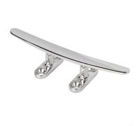 Honseadek Stainless Steel 316 Marine Flat Hole with Mirror Polished Finish Four Cleat Mooring Top Deck Rope Yacht for Fixture Boat or Sailboat Doc (6 IN)