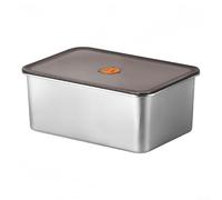 Honseadek Stainless Steel Food Storage Container, Large Capacity Refrigerator Organiser, Airtight Lid, Raised Base Hygiene Design, Multi Size Kitchen Use(30x21x12cm)