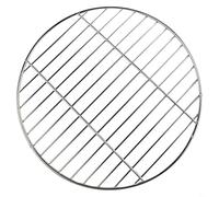 Honseadek Stainless Steel Points Bbq Grid for Outdoor Barbecue Baking with 30cm/35cm/40cm Tray Round Camping Welding Smooth No Food Leakage for Clean(40cm)
