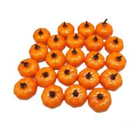 Honseadek Thanksgiving Table Small White/black/orange for Decor Fall Pum - Realistic Foam Halloween 48-piece Pumpkins Artificial Mini Set Centerpieces