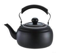 Honseadek Thickened Stainless Steel Teapot, Built-In Filter, Heat Retention, Elegant Design, For Loose Leaf Tea Brewing, Professional & Home Use, Black/Silver(Black)