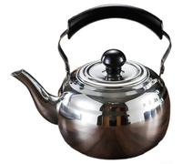 Honseadek Thickened Stainless Steel Teapot, Built-In Filter, Heat Retention, Elegant Design, For Loose Leaf Tea Brewing, Professional & Home Use, Black/Silver(Silver)