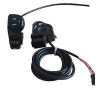 Honseadek Three In One Ebike Handlebar Switch With Aluminum Ring For Electric Bike Headlight Control And 22mm Gear Shifter Turn Signal(3 speed)