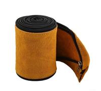 Honseadek TIG Welding Torch Cable Cover, Flame Resistant Leather Yellow Cover, Stitched Mig plasma Cable Sleeves Tig Cover, TIG Hose Sleeve, 11.5ft