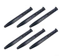 Honseadek U-Shaped Sand Tent Pegs 6 Pack Aluminum Alloy Stakes 31cm Lightweight Camping Tent Pins for Beach Snow Soft Soil Outdoor Hiking with Secure Holes(black)