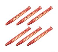 Honseadek U-Shaped Sand Tent Pegs 6 Pack Aluminum Alloy Stakes 31cm Lightweight Camping Tent Pins for Beach Snow Soft Soil Outdoor Hiking with Secure Holes(orange)