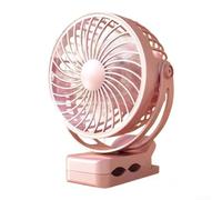 Honseadek USB Clip Fan for Home Office Dorm Use - 720° Adjustable Silent Desktop Fan with Strong Airflow, Rechargeable & -in Dual-Purpose, 3 Speeds, White(blue)