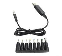 Honseadek USB Power Boost Cable, 5V To 6V/9V/12V Step-Up Converter With 8 DC Heads, 6W-7W Output For Routers, Dashcams, LED Lights, Portable Travel Use(9V line + 8 headers)