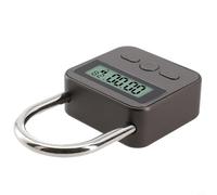 Honseadek Usb-rechargeable Lcd Timer Padlock for -locked Security - Zinc Alloy Electronic Travel Lock with Auto- 11.5 X 8.5 X 3 Centimeter Grey