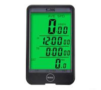 Honseadek Wired Bike Computer with Large LCD Screen, Touch Button Bicycle Speedometer Odometer, Backlight Cycle Codewatch, English Chinese Display, ABS Plastic