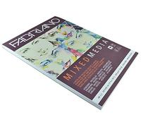 Honsel Fabriano Mixed Media Artist Paper Pad, DIN A3, 40 Sheets 250 g/m², Suitable for Wet and Dry Painting Techniques, White