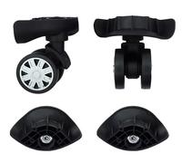 honselia 1Pair Luggage Wheels Replacement, Suitcase Rotating Wheels for Travel Trolley Spinner Caster Repair Parts, Black, 9.1cm x 5cm / 3.58" x 1.96", Smooth