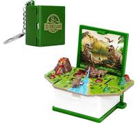 honselia Pop-Up Book Keychain For Kids Mini Dinosaur Backpack Keychains, 3D Folding Keychains For Children Gifts