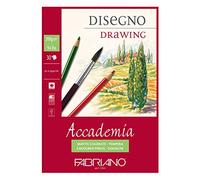 Honsell 41204259 Fabriano Accademia Disegno, DIN A2, 200 g/m², 30 Sheets, White, High Quality, Erase-Resistant Drawing Paper, Acid and Lignin Free, Suitable for Many Painting Techniques