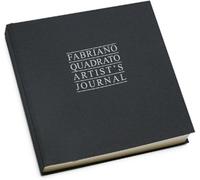 Honsell 48442323 Fabriano Quadrato Artist's Journal Sketchbook, Black, 23 x 23 cm, with 192 Pages, 96 in White and 96 in Ivory Made of Ingres Paper, for Drawings and Notes