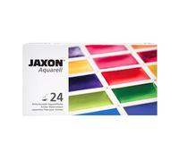 Honsell 89824 Jaxon watercolor container with 24 delicate artistic watercolors in whole bowls, metal box with folding mixing pallet, colorful, one size