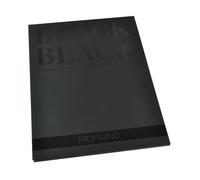 Honsell Fabriano 19100391 Black Block Deep Black Paper with Matt Uncoated Surface 300 g/m² 24 x 32 cm 20 Sheets Ideal for Pastels Coloured Pencils and Markers