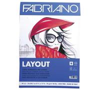 Honsell Fabriano 19100505 Layout Pad 21 x 29.7 cm, 75 g/m², 70 Sheets, Acid-Free, Puncture Resistant, Smooth Surface Ideal for Sketching, Drawings and Calligraphy, White, A4