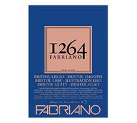 Honsell Fabriano 19100654 Bristol Pad 1264 4-Ply Glued 200 g/m² DIN A4 50 Sheets White Extra Smooth Paper Acid Ideal for All Drying Techniques and Light Wet Techniques
