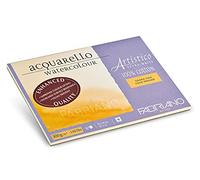 Honsell Fabriano Artistico Acquarello, Extra White, Fine Grain Cold Pressed, 26 x 36 cm, 20 Sheets 300 g/m², High-Quality Artist Watercolour Cardboard, Pad Glued on 4 Sides, Cotton