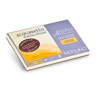Honsell Fabriano Artistico Acquarello Watercolour, Extra White, Fine Grain Cold Pressed, 12.5 x 18 cm, 25 Sheets 300 g/m², High-Quality Artist Watercolour Cardboard, Pad Glued on 4 Sides, Vegan