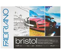 Honsell Fabriano Bristol 19002942 Pad DIN A3 250 g/m² 20 Sheets Ultra Smooth Surface Very Erase-Resistant Ideal for Illustrations, Graphics and Design