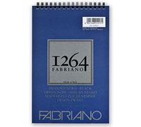 Honsell Fabriano Disegno Nero 19100651 Spiral Bound Sketch Pad 1264 200 g/m² DIN A5 20 Sheets Black Satin Paper with Medium Grain Acid for All Drying Techniques