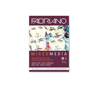 Honsell Fabriano Mixed Media Artist Paper Pad A4 40 Sheets 250gsm Suitable for Wet and Dry Painting Techniques, White