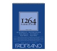 Honsell Fabriano Watercolour 19100650 Spiral Bound Sketch Pad 1264 300 g/m² DIN A3 30 Sheets Natural White Satin Paper with Medium Grain Acid for All Drying Techniques