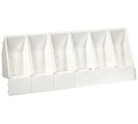 Honsell Jaxon 89015 Watercolour Bowls 6 Empty Pots with Magnets on The Back for Filling Yourself, White, One Size