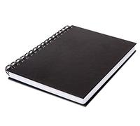 Honsell Sketch Book with Spiral Bound Hard Cover DIN A5 Portrait Format 60 Sheets 140gsm Matt Cartridge Paper Erase-Proof Acid and Ageing Resistant, Black White