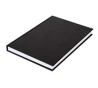 Honsell Sketchbook, DIN A4 Portrait, 60 Sheets, 140 g/m², Bound, Hard Cover, Matte Drawing Paper, Erase, Acid-Free and Resistant to ageing, Black White