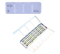 Honsell White Nights Watercolour Durable Metal Fashion Series Light Blue Full Bowl Empty Tray with 4 Mixing Panels, Colourful, 21 Farben