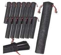 HONSHEN 12 Pack 13inch Long Folding Hand Fan bags,Black (Fan bags Black-13in-12p)