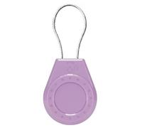 HonShoop Air Tagholder Keychain Case with Steel Wire Cable & Hex Lock, Waterproof Anti-Lost Shockproof Cover Compatible with Apple Air Tag for Luggage, Backpack, Keys (Purple)