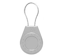 HonShoop Air Tagholder Keychain Case with Steel Wire Cable & Hex Lock, Waterproof Anti-Lost Shockproof Cover Compatible with Apple Air Tag for Luggage, Backpack, Keys (Gray)