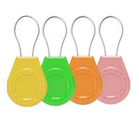 HonShoop Air Tagholder Keychain Case with Steel Wire Cable & Hex Lock, Waterproof Anti-Lost Shockproof Cover Compatible with Apple Air Tag for Luggage, Backpack, Keys (Yellow+Green+Orange+Pink)