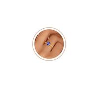 Honsny Gold Birthstone Rings for Women Non Tarnish 14K Gold Plated Emerald Engagement Promise Rings CZ Stackable Dainty Gemstone Pinky Eternity Band Ring