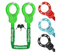 Honszex Scooter Lock, Bike Locks, 36.22inch Handcuff Lock High Security with Keys, Heavy Duty Locks Anti Theft, Accessories for E Scooter, Electric Bike, Bicycle, Motorbikes, Baby Stroller (Green)