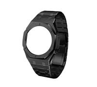 Hontao CasiOak Modification Kit - Compatible with Casio GA-2100/GA-B2100 - Full Metal Stainless Steel Bezel and Bracelet Set - Octagonal Design, DIY Upgrade Kit with Installation Tools, Black, M