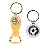 Hontaog Football Keyring, Mini Soccer Keychain, Keychain Bottle Opener 2-in-1, Rotating Sphere Design, Football Gifts for Men, Women, Boys, Girls, Football Accessories Reward Party