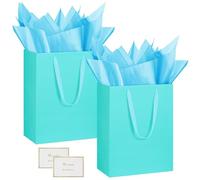 HONTIUS Medium Gift Bag, 2PCS 12.59" Vertical Gift Bags for Presents Big Paper Bag with Tissue Paper And Cards, 32 * 25 * 13cm Wedding Birthday Party Present Bridesmaid Gift Gifts Bag for Women C