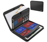 Hontom Accordion File Organizer,13 Pockets Fireproof Expanding File Folder with Multi Pockets,Portable Business Fire Safe Storage Document Organizer Folder with Zipper for Documents and File