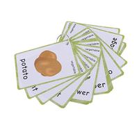 HONTOUSIP 20 Pcs - Vegetables Flashcards - Preschool Educational Learning Toys & Learning Picture Word Flashcards(English word learning cards & pocket size flash cards for children),12x9cm
