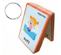 HONTOUSIP 47 Pcs -antonym flashcards - Preschool Educational Learning Toys & Learning Picture Word Flashcards(English word learning cards & pocket size flash cards for children),12x9cm